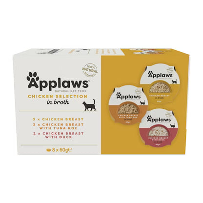 Applaws - Pots Multipack Chicken Selection 8 x 60 gr - Dierenshop Lady