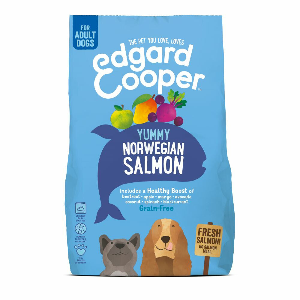 Edgard & Cooper - Adult Fresh Norwegian Salmon with beetroot, apple, mango & blackcurrant - Dierenshop Lady