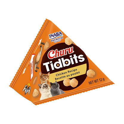 INABA Churu Tidbits Kattensnack - Kip Recept (3 stuks) - Dierenshop Lady