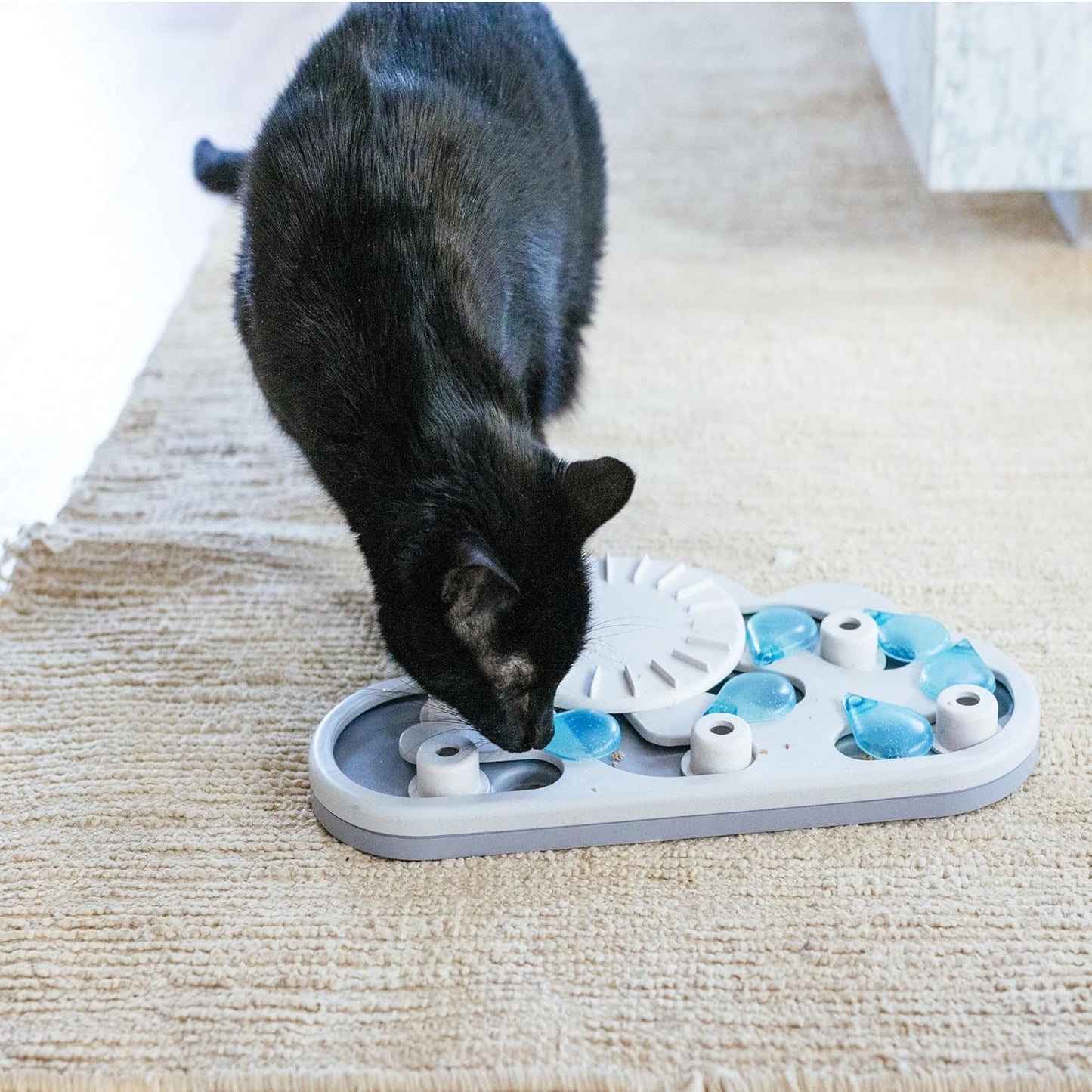 Petstages Nina Ottosson Cat Puzzle & Play Rainy Day White