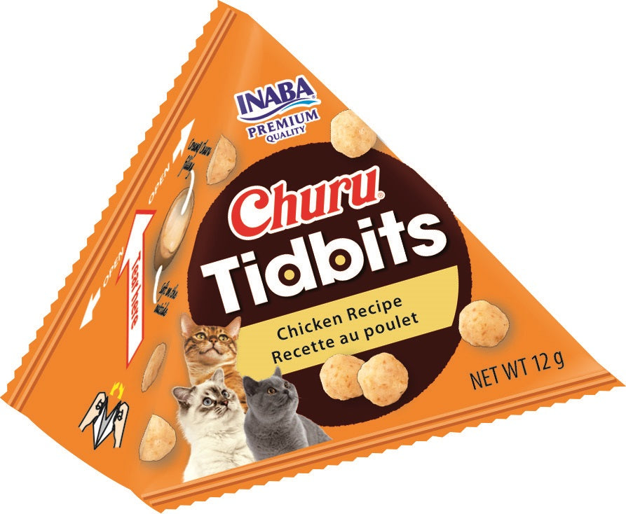 INABA Churu Tidbits Kattensnack - Kip Recept (3 stuks) - Dierenshop Lady