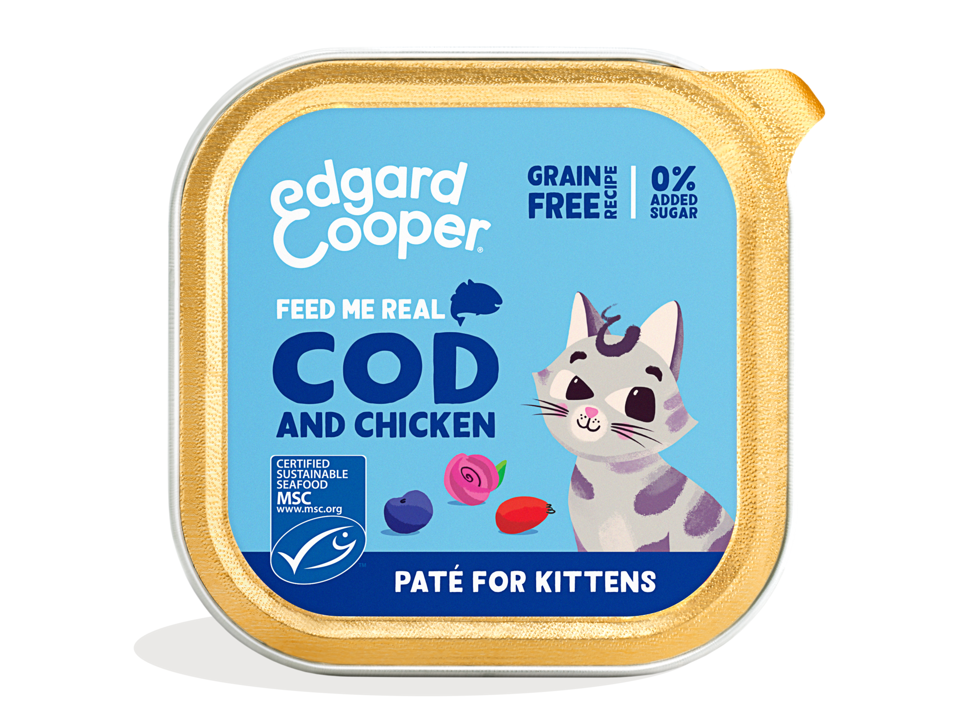 Edgard & Cooper - MSC Cod and Free-Run Chicken paté for kittens - Dierenshop Lady