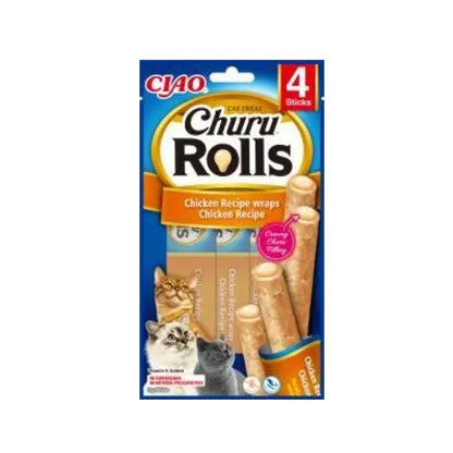 Inaba - Rolls Chicken Wraps Chicken 4 Tubes - Dierenshop Lady