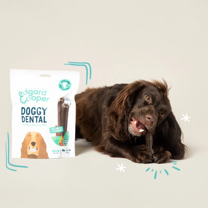 Edgard & Cooper - Doggy Dental Strawberry & Mint - Dierenshop Lady