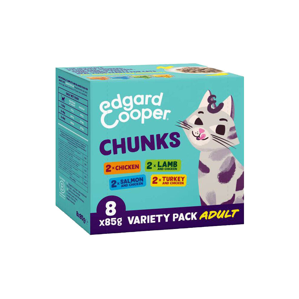 Edgard & Cooper - Multipack Chuncks in sauce 8x85  gr - Dierenshop Lady